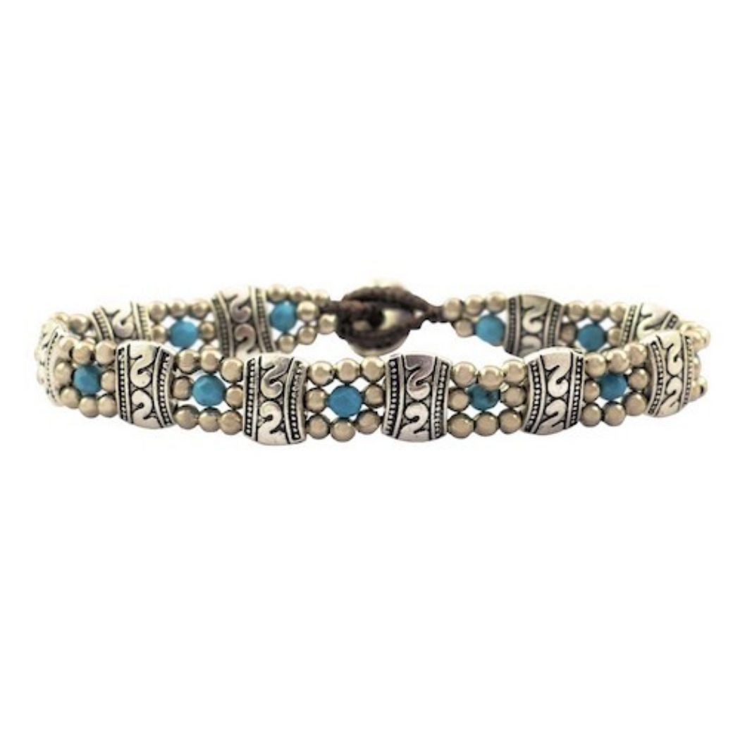 Gemstone Flower Bracelet