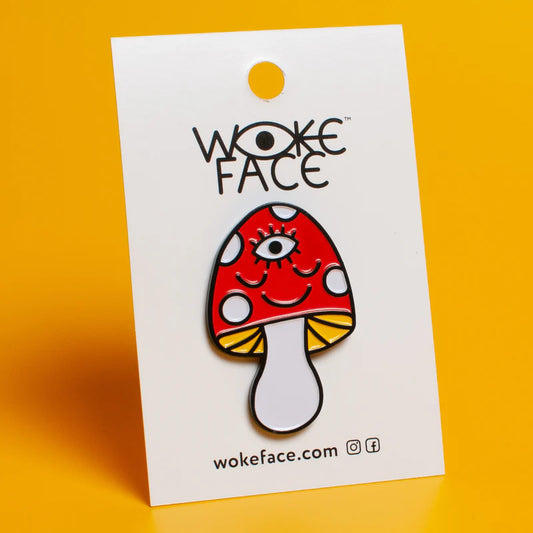 Mushroom Enamel Pin by Wokeface
