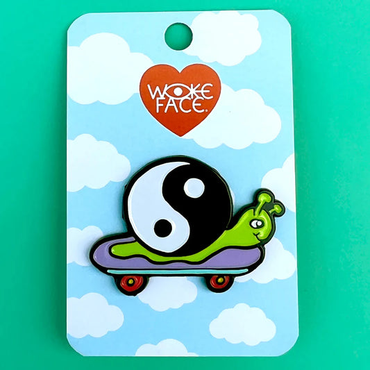 Snail Skateboard Enamel Pin by Wokeface