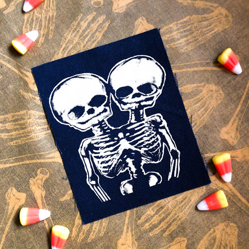 Conjoined Skulls Patch by Print Ritual