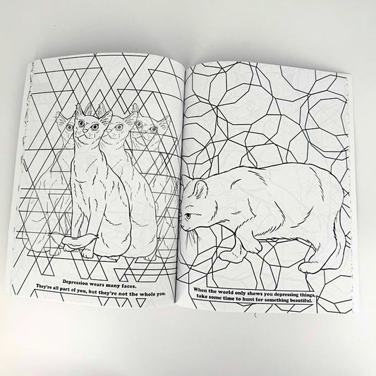 Depression Cats Coloring Book by Cat Champion
