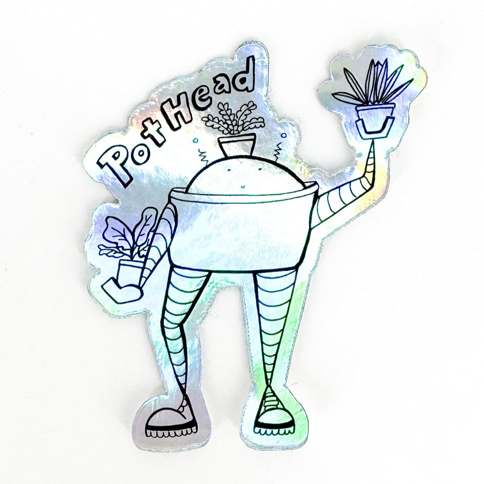 Pot Head Sticker by Robots Can Dance