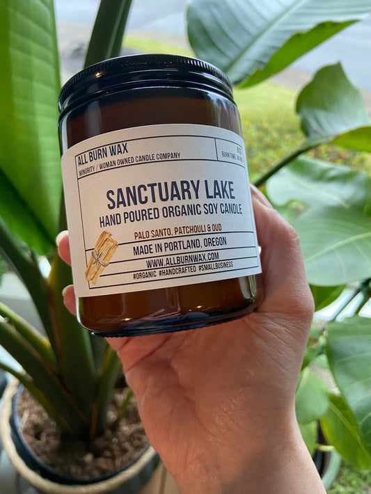 Sanctuary Lake 8oz Candle by All Burn Wax