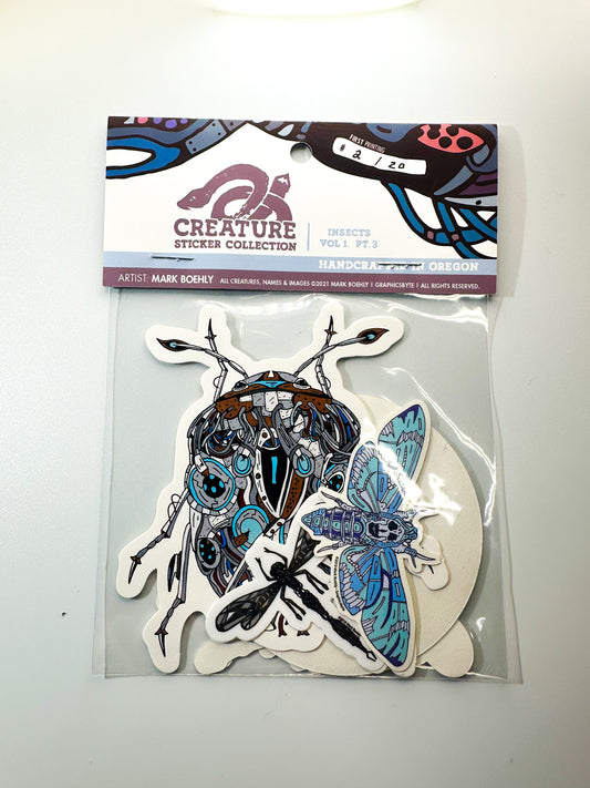 Creature Sticker Collection: Insects Vol 1. Pt. 3 by Mark Boehly