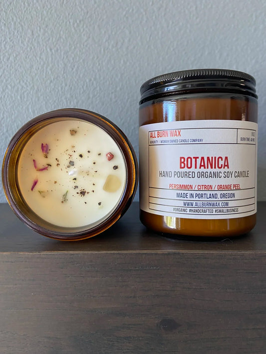Botanica 8oz Candle by All Burn Wax