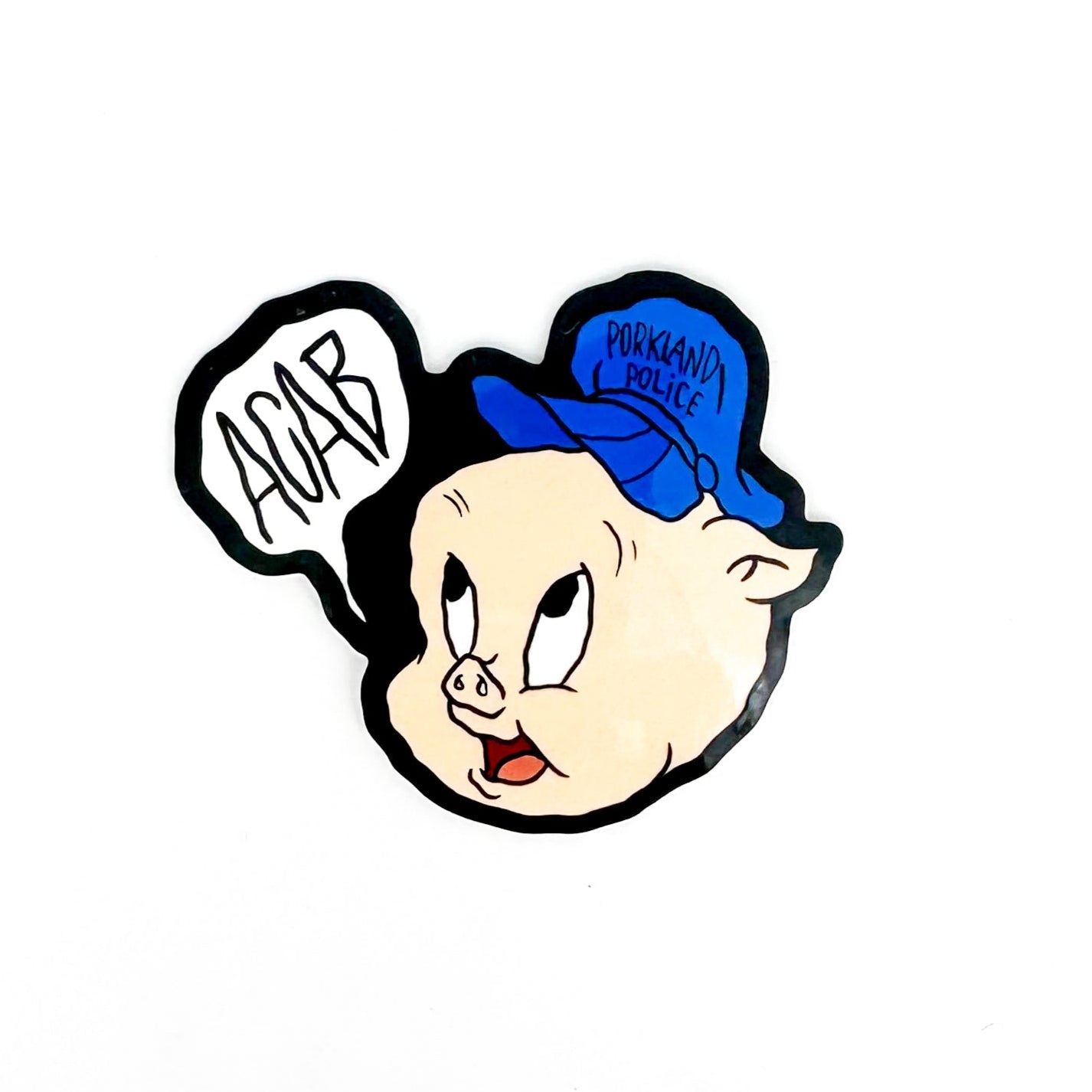 ACAB Porky Pig Sticker by Lobster Milk