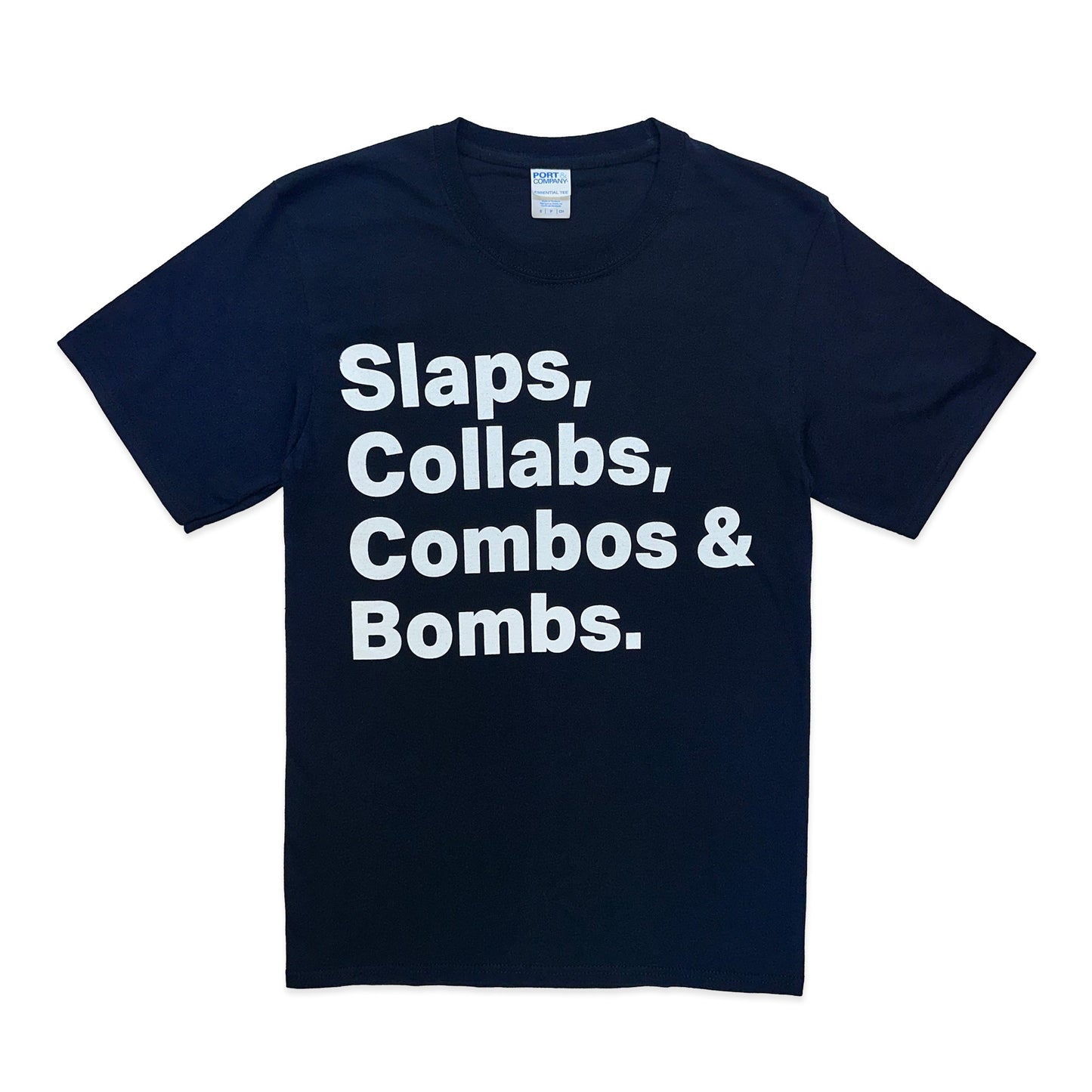 Slaps, Collabs, Combos & Bombs Tee by Sticker Bomb the Trap