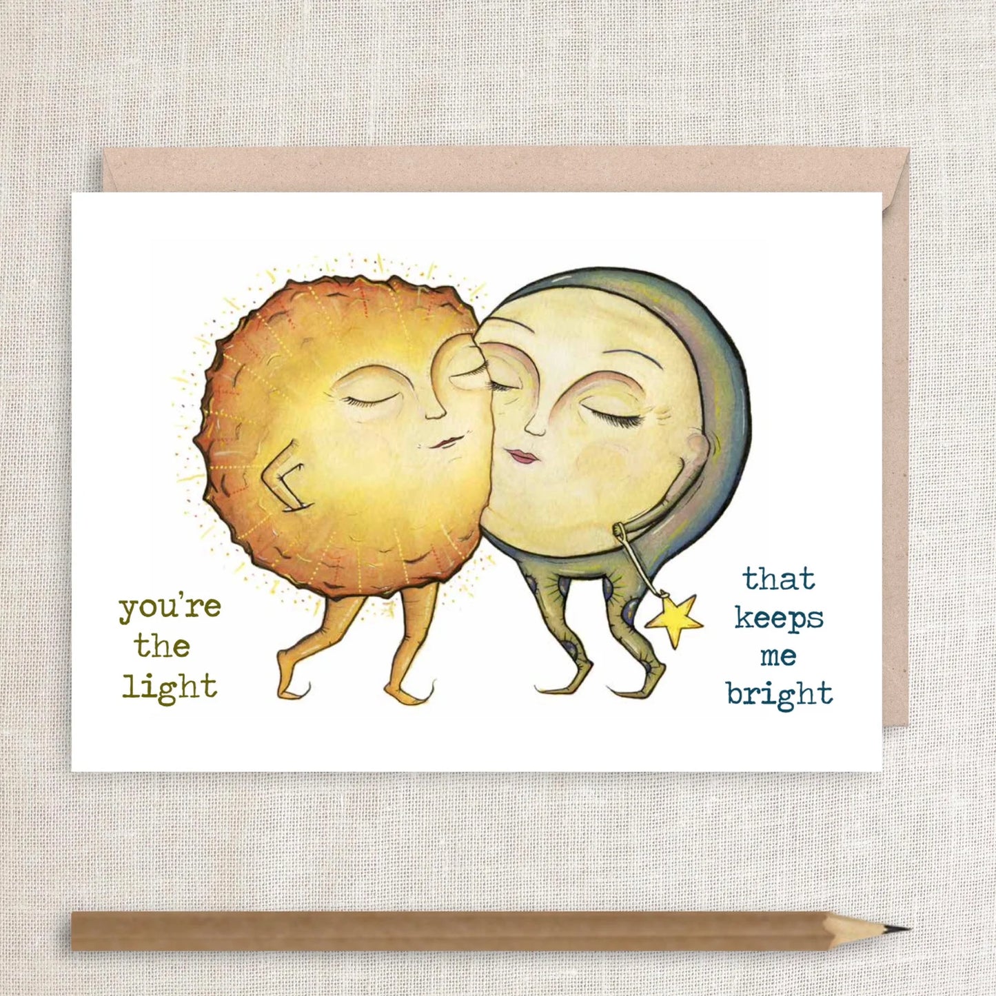 "You're The Light That Keeps Me Bright" SUN + MOON Card