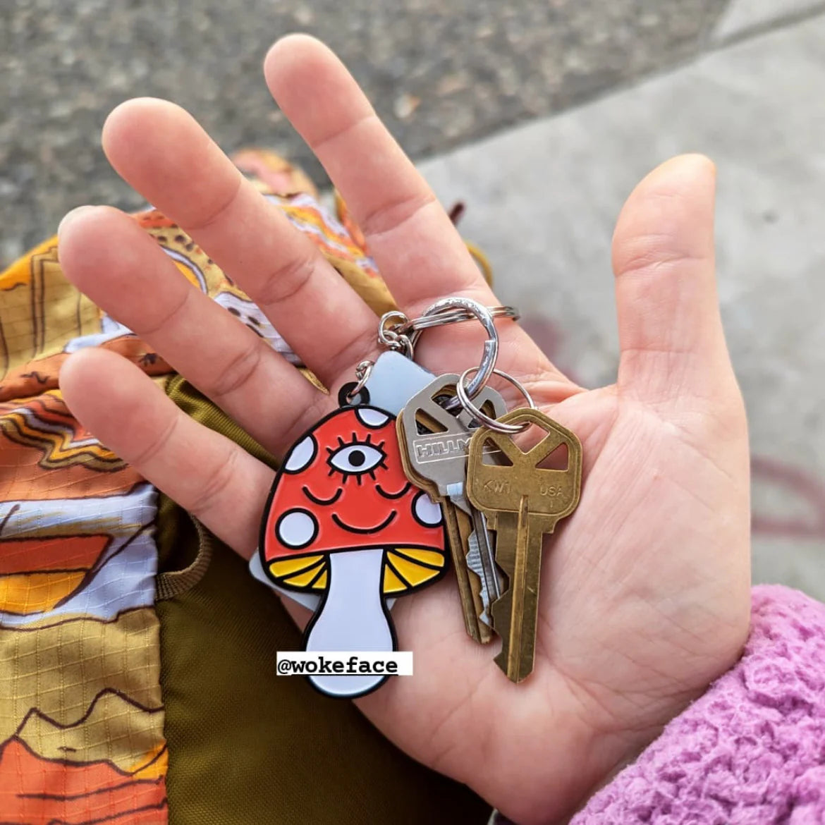 Mushroom Keychain by Wokeface