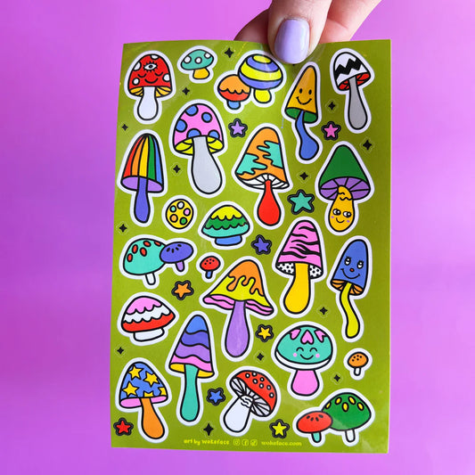 Funguys Sticker Sheet by Wokeface