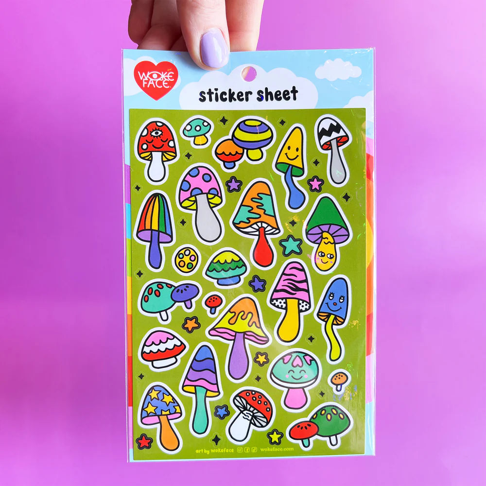 Funguys Sticker Sheet by Wokeface