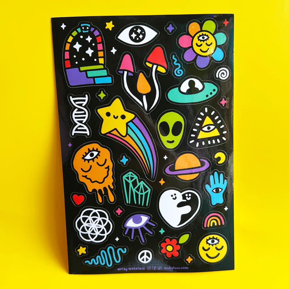 Trip Sticker Sheet by Wokeface