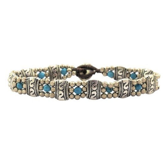 Gemstone Flower Bracelet