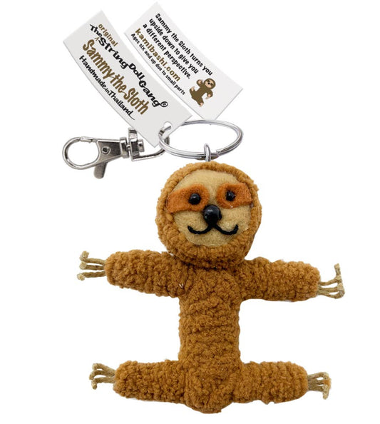 Sammy the Sloth String Doll Keychain