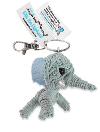 Ellie the Elephant String Doll Keychain
