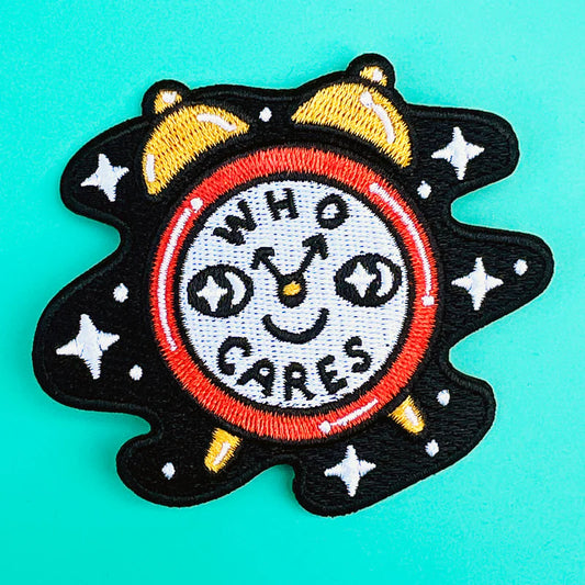 Who Cares Clock Patch by Wokeface