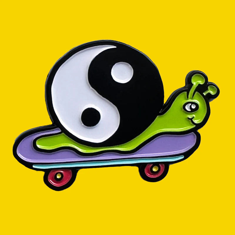 Snail Skateboard Enamel Pin by Wokeface