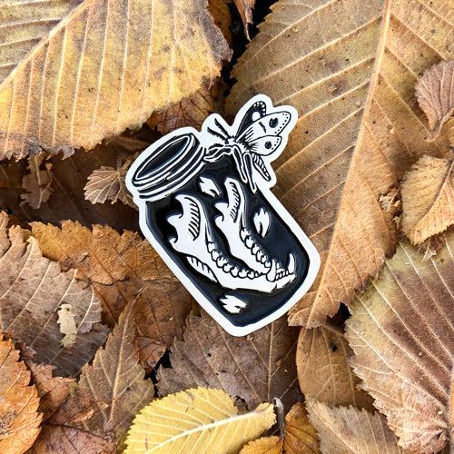 Jaw Bone In Jar Enamel Pin by Print Ritual