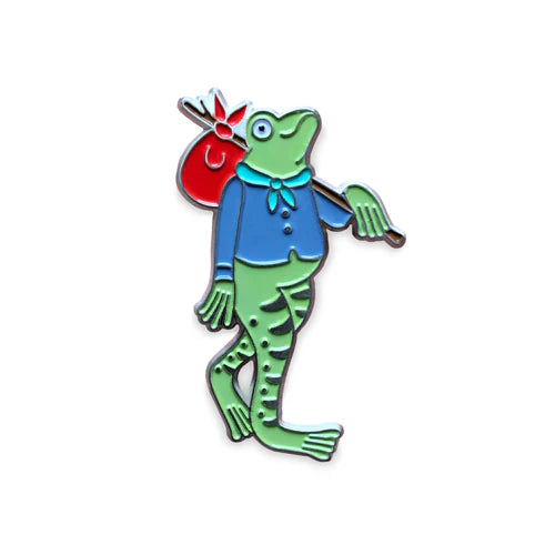 Hobo Frog Enamel Pin by Print Ritual