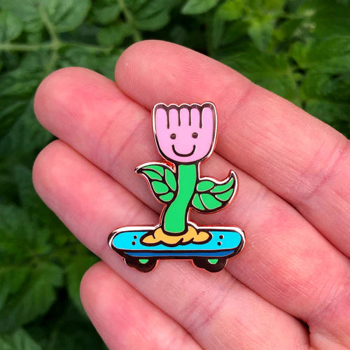 Skate Flower Enamel Pin by Print Ritual