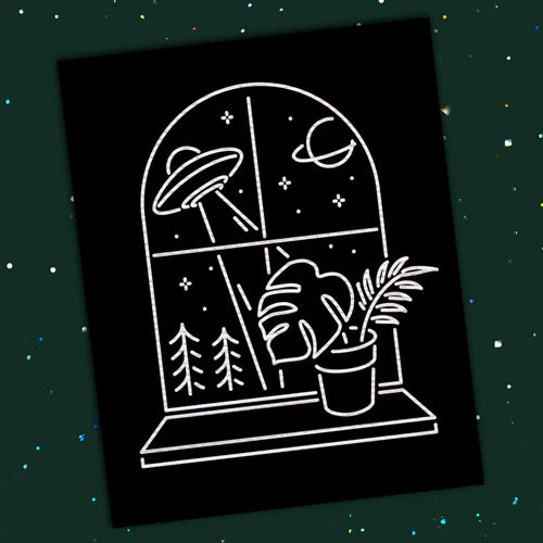 UFO Monstera Patch by Print Ritual
