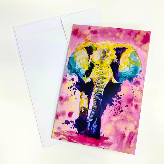 Standing Elephant Card by Krystlesaurus