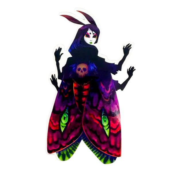 Occult Lady Moth Sticker by Teal Cicada