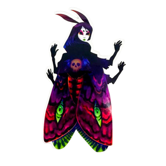 Occult Lady Moth Sticker by Teal Cicada