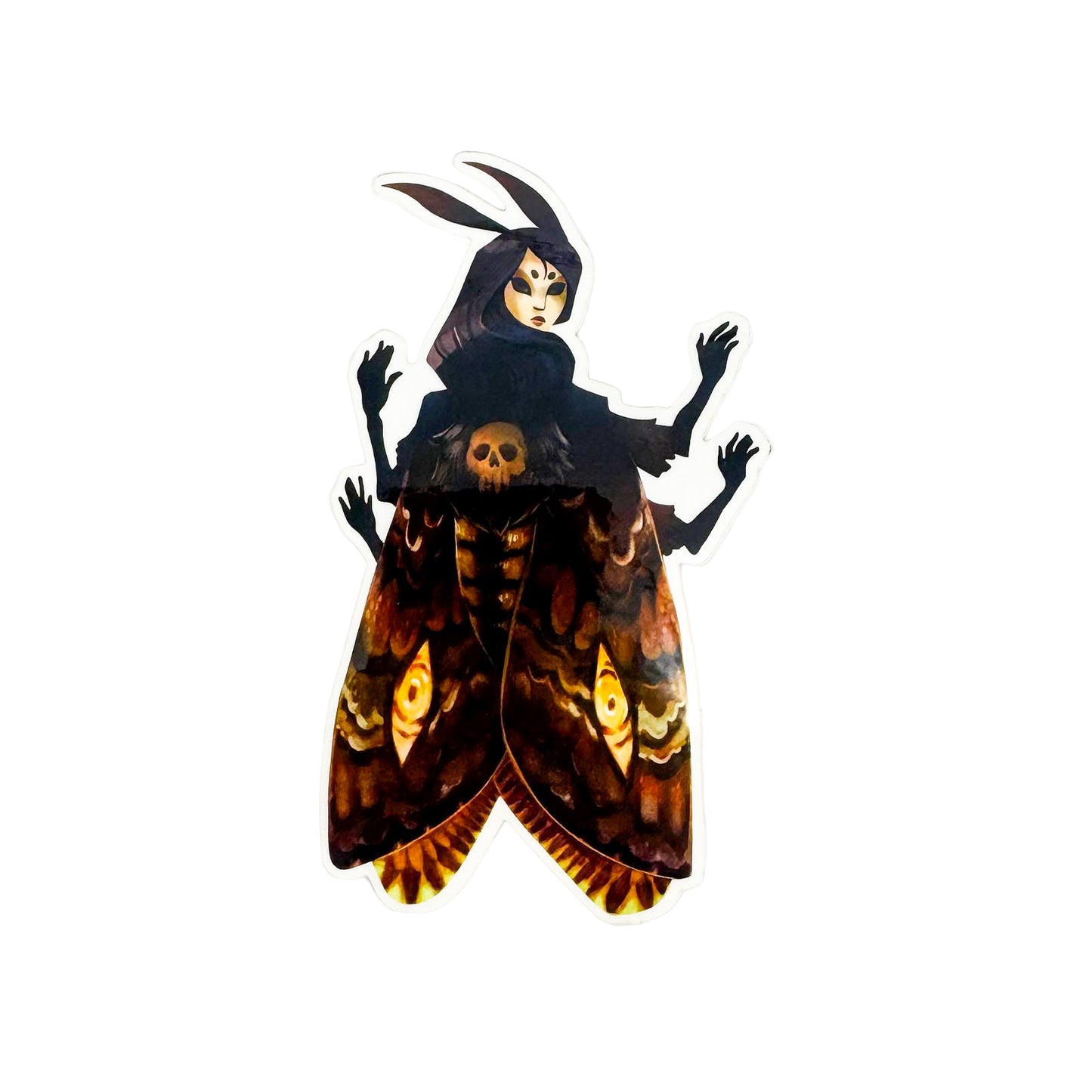 Occult Lady Moth Sticker by Teal Cicada
