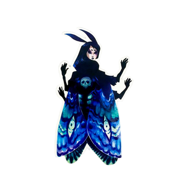 Occult Lady Moth Sticker by Teal Cicada