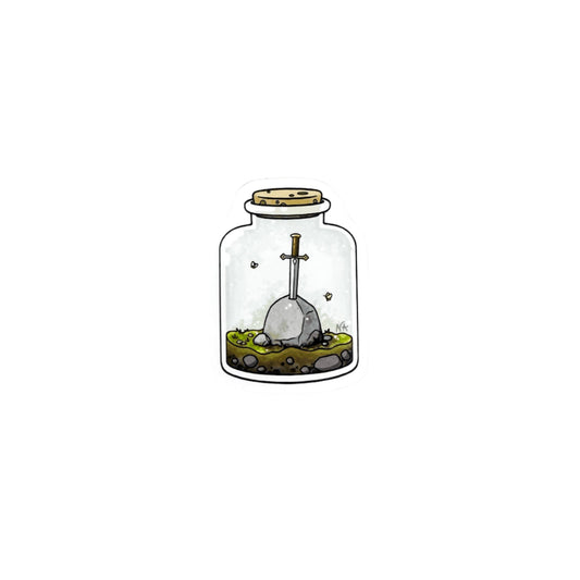 Sword In Stone Mini Sticker by Nikita