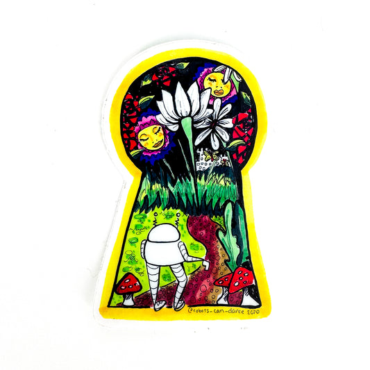Robot In Wonderland Sticker by Robots Can Dance