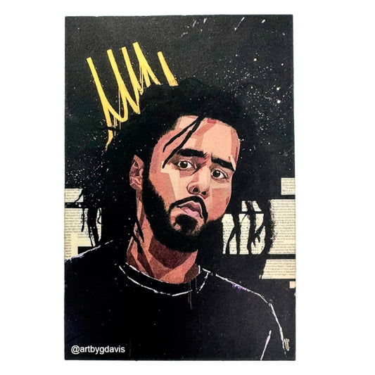 J. Cole Sticker by Grace Davis