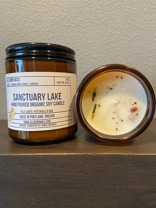 Sanctuary Lake 8oz Candle by All Burn Wax