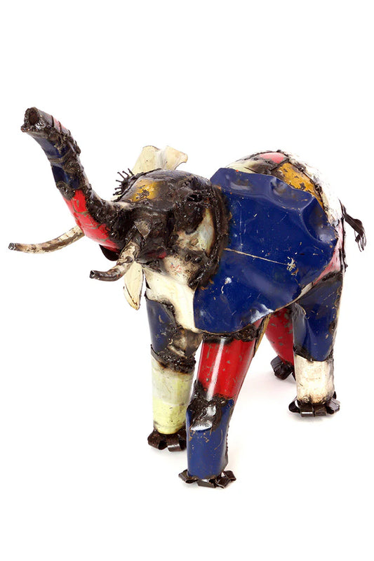 Recycled Metal Elephant Sculpture