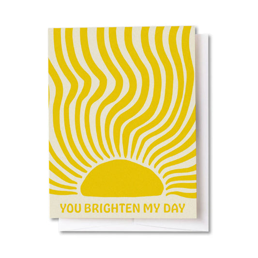 "You Brighten My Day" Sun Card