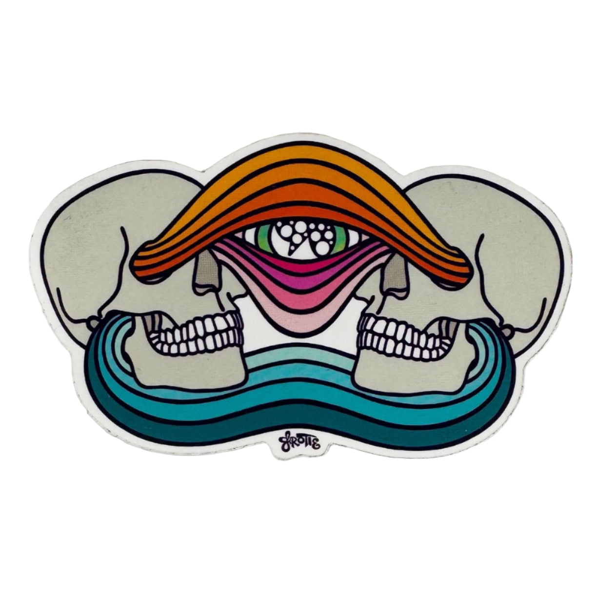 Pretty Skulls Sticker by Mandy Grotie