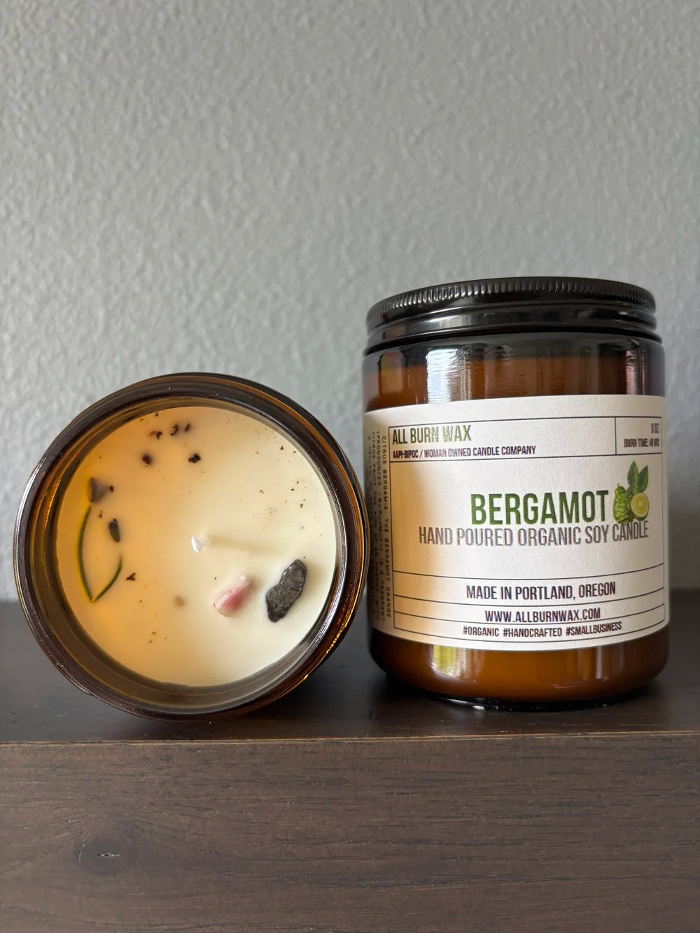 Bergamot 8oz Candle by All Burn Wax