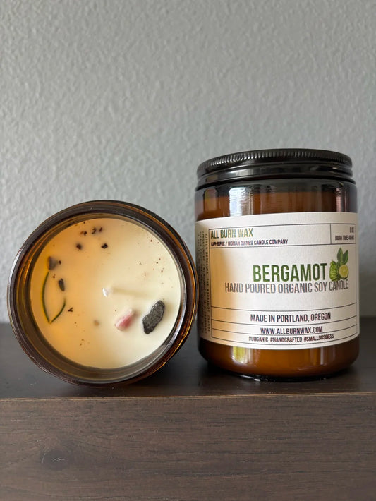 Bergamot 8oz Candle by All Burn Wax