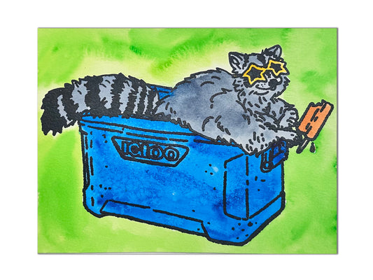 Hidden Stash "Raccoon" print