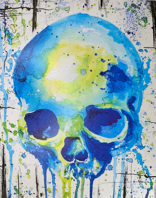 Skull Print by Krystlesaurus