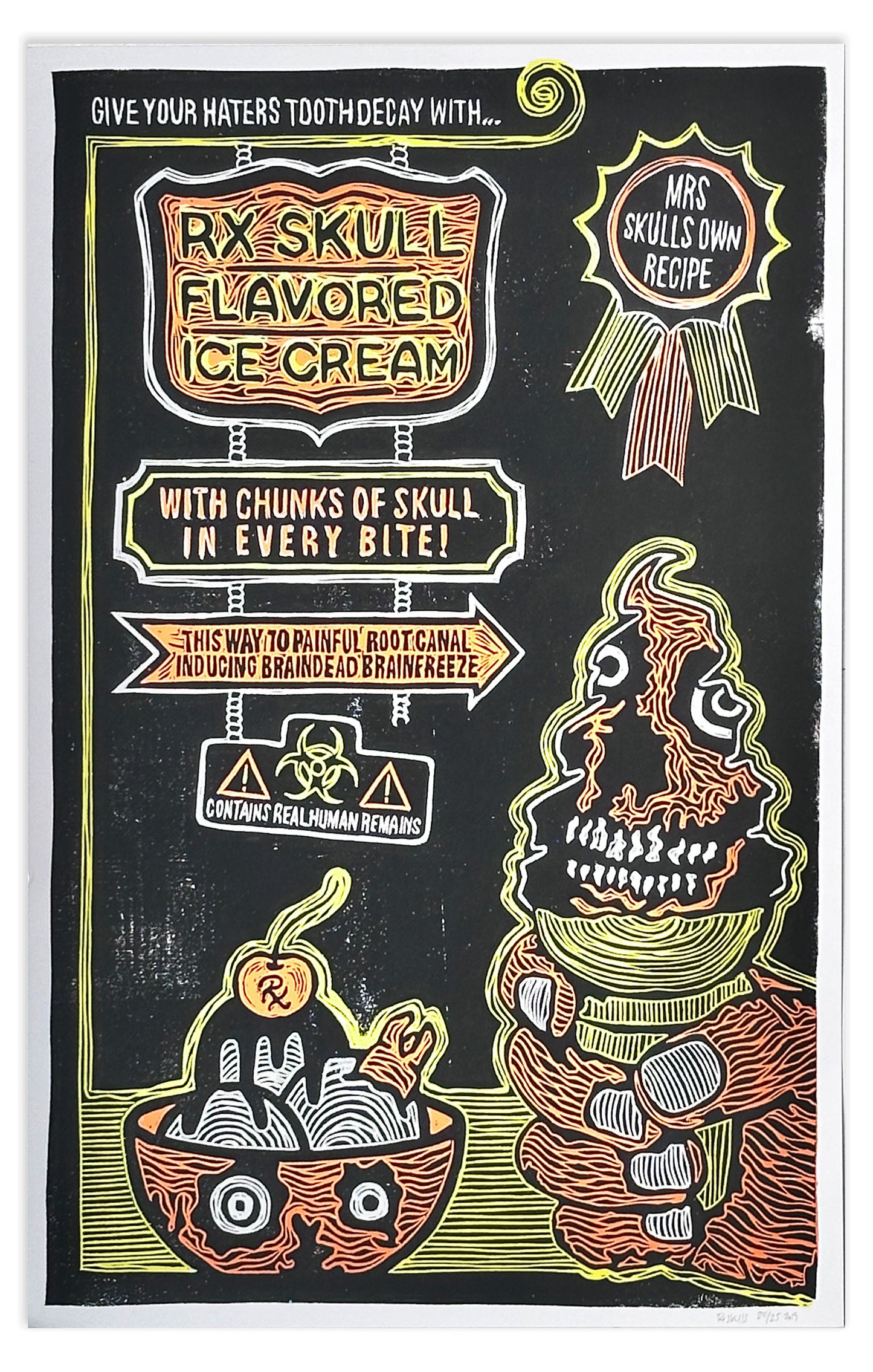RX Skulls - Ice Cream Print