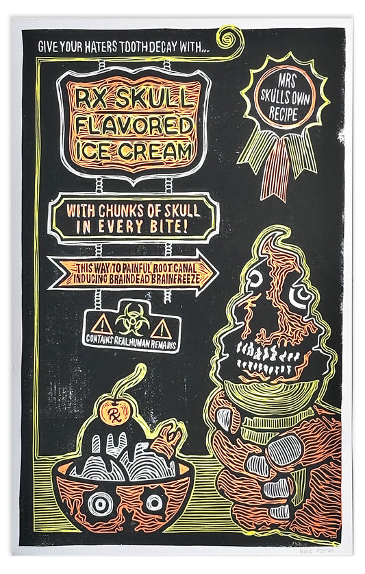 RX Skulls - Ice Cream Print