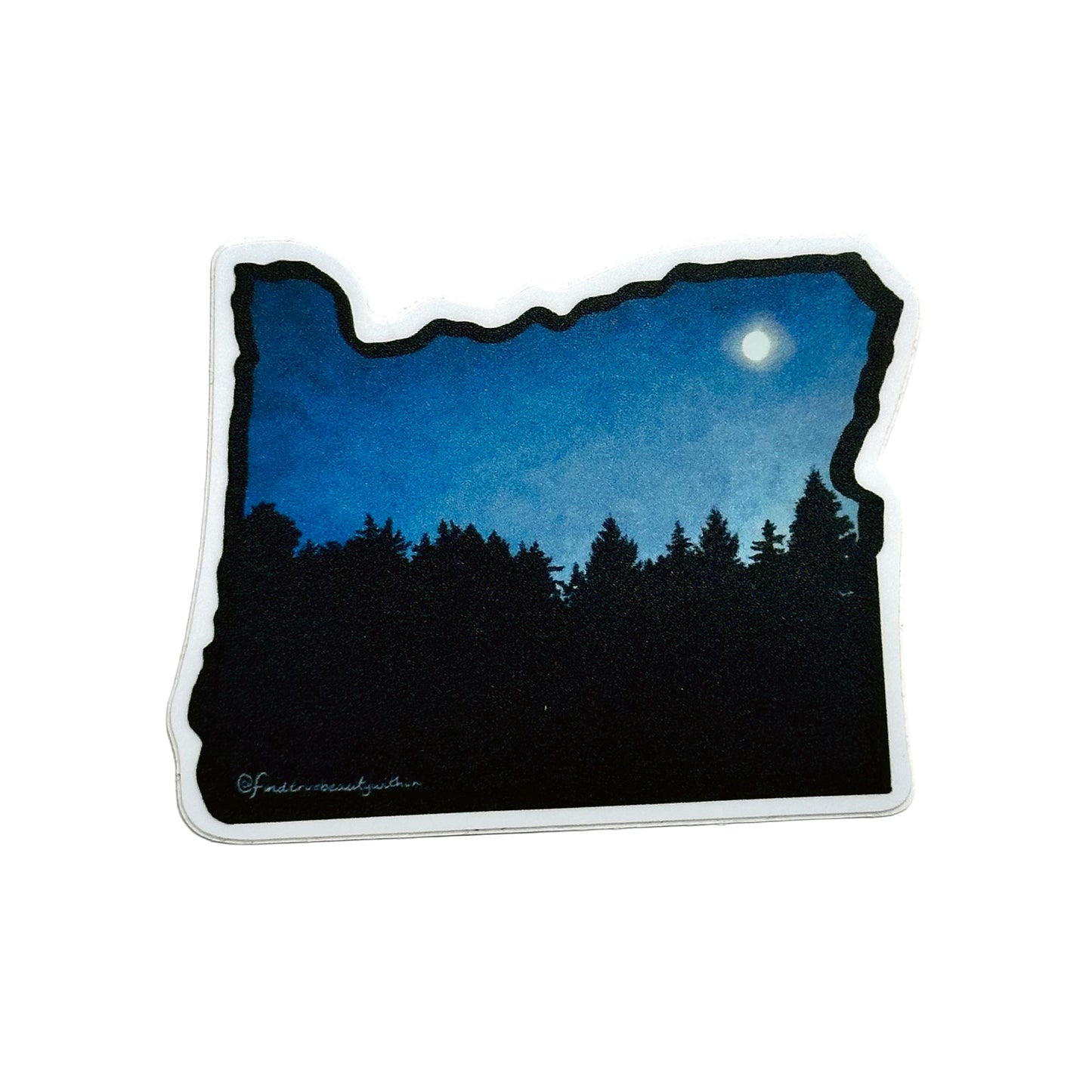 Oregon Night Sky - Sticker