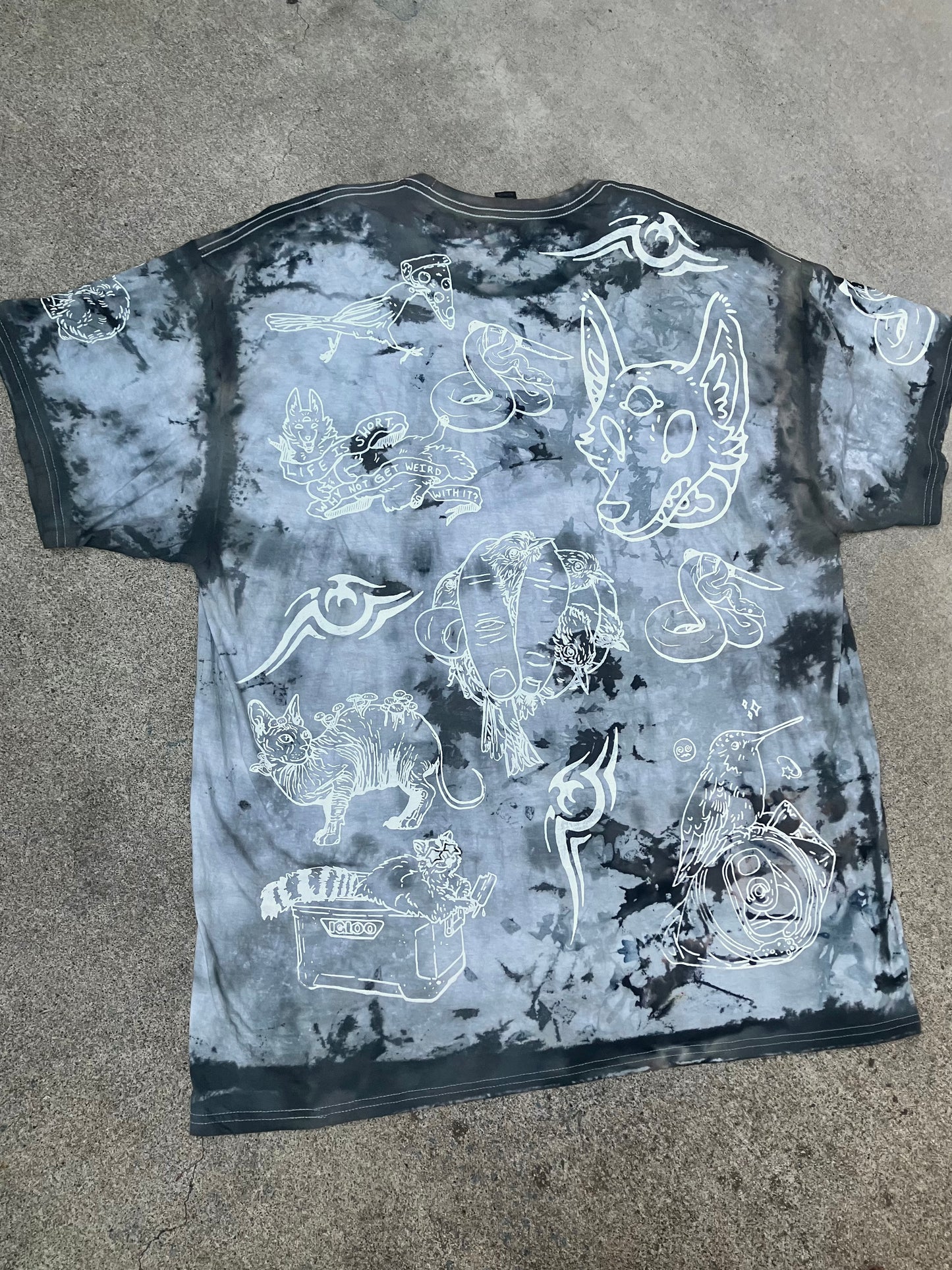 All-over Ice Dye Printed Tee by HiddenStash