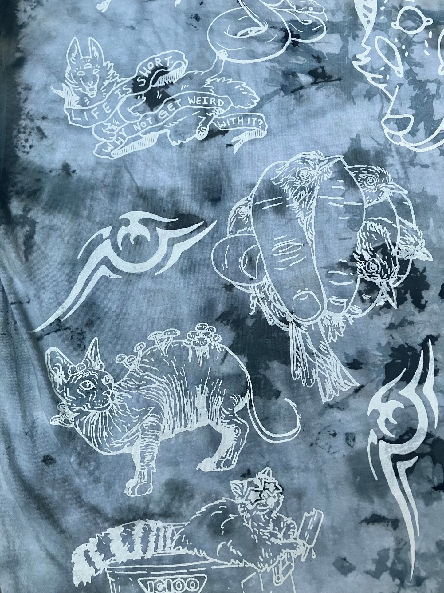 All-over Ice Dye Printed Tee by HiddenStash