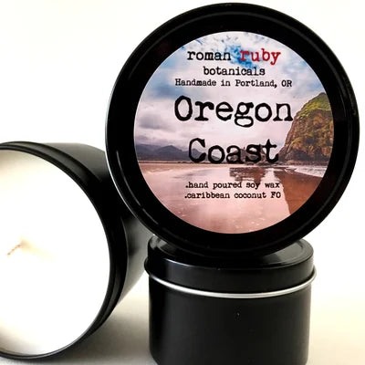 Oregon Coast Soy Candle by Roman Ruby 8 oz