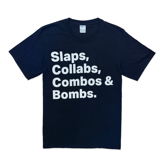 Slaps, Collabs, Combos & Bombs Tee by Sticker Bomb the Trap