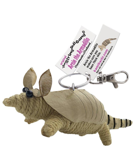 Arnie the Armadillo String Doll Keychain