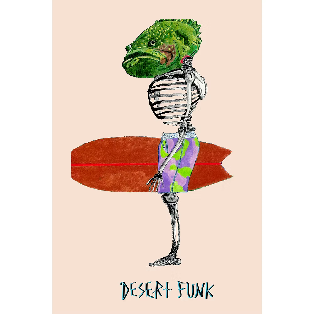 Desert Funk: Surfer Fish Sticker